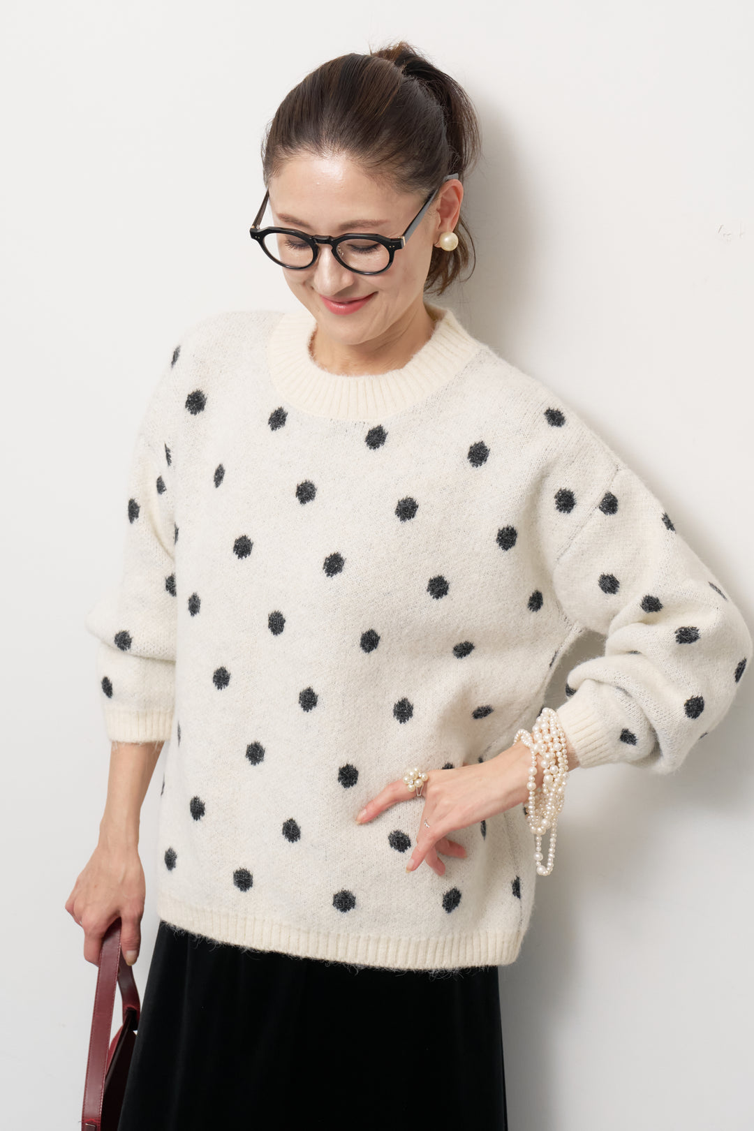 フラッフィードットニットプルオーバー