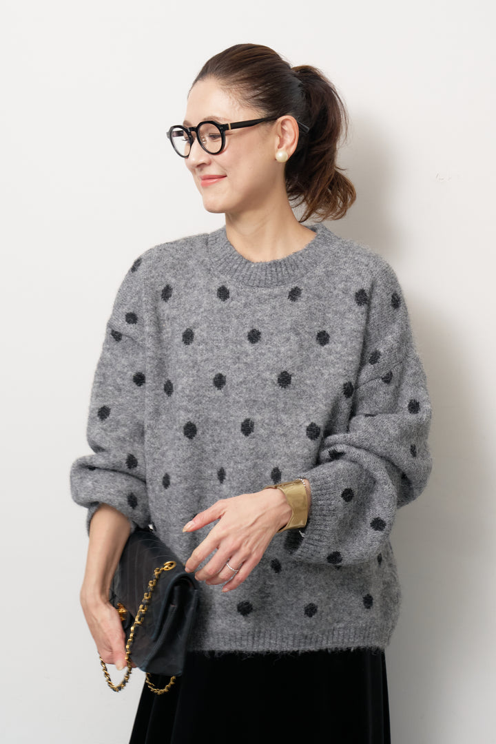 フラッフィードットニットプルオーバー