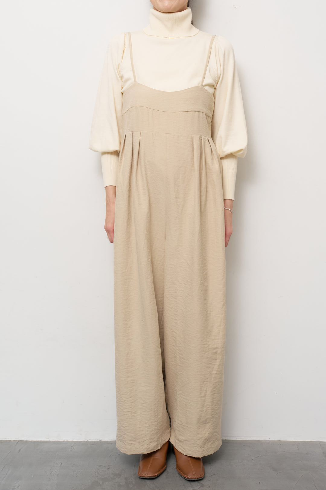 ハイウエストタックサロペット