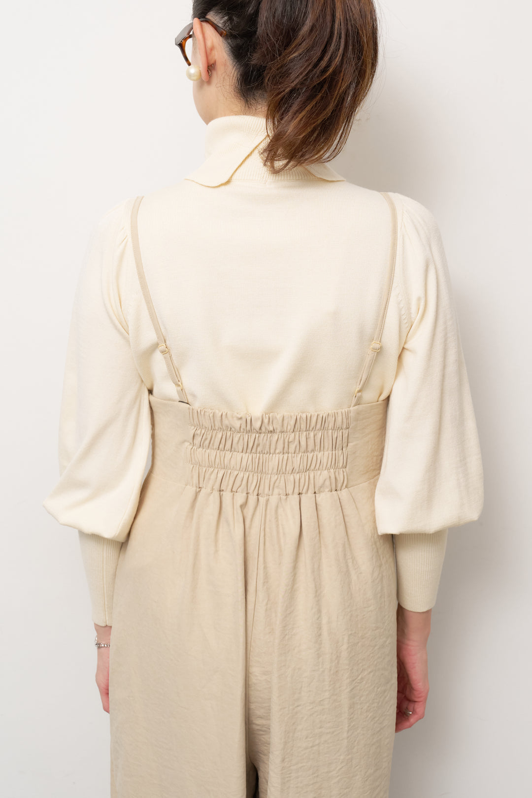 ハイウエストタックサロペット