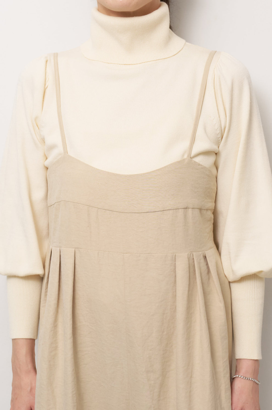 ハイウエストタックサロペット