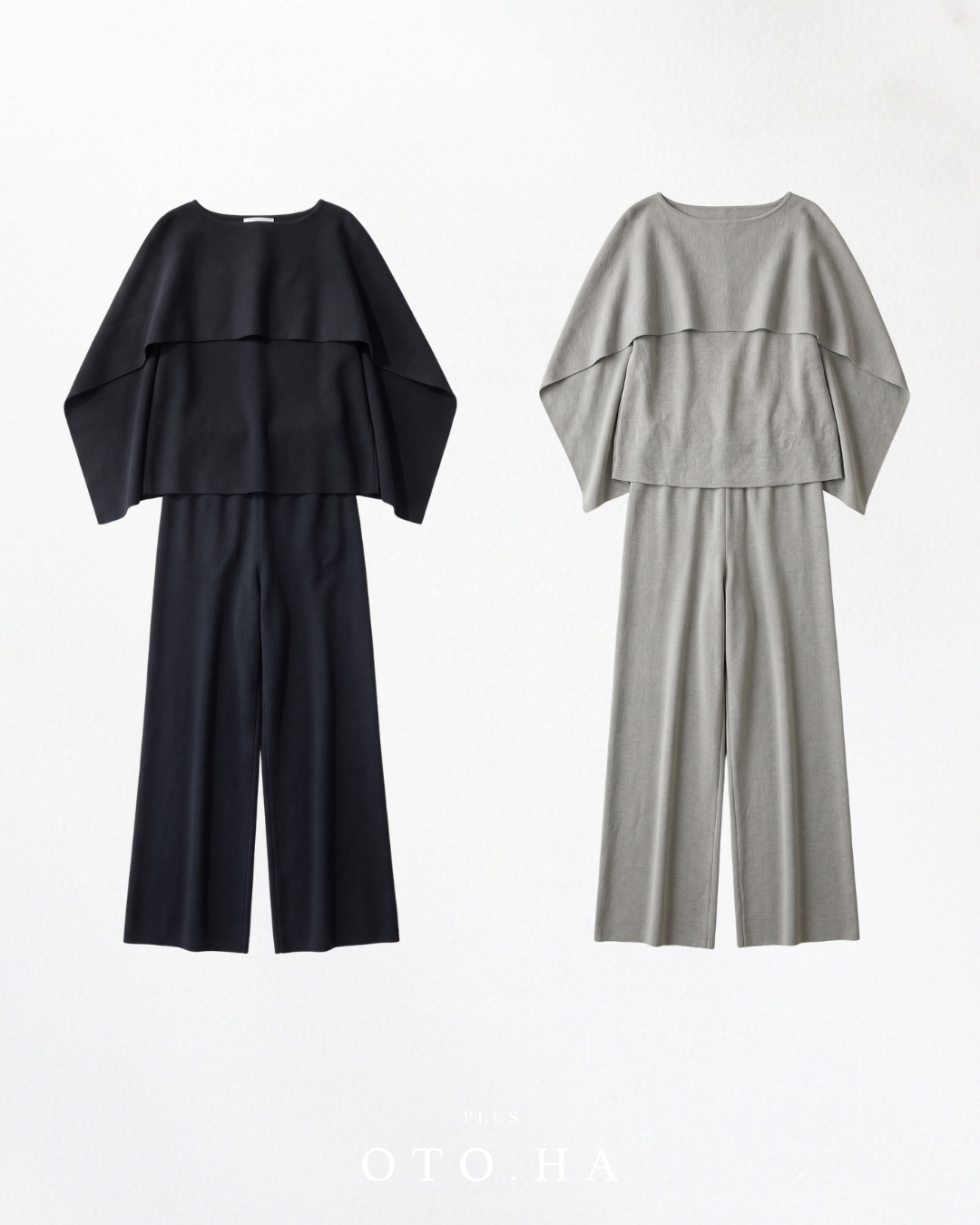 [SET]ケープデザイン ニットセットアップ+ケープデザイン ニットセットアップ(2set)