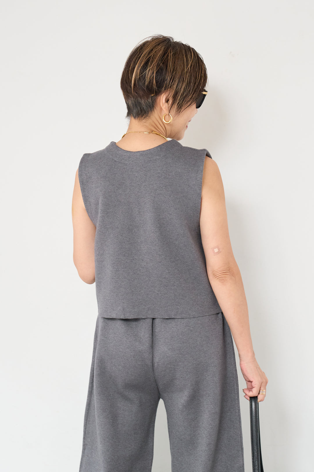 ジップベストニット＋ニットパンツ