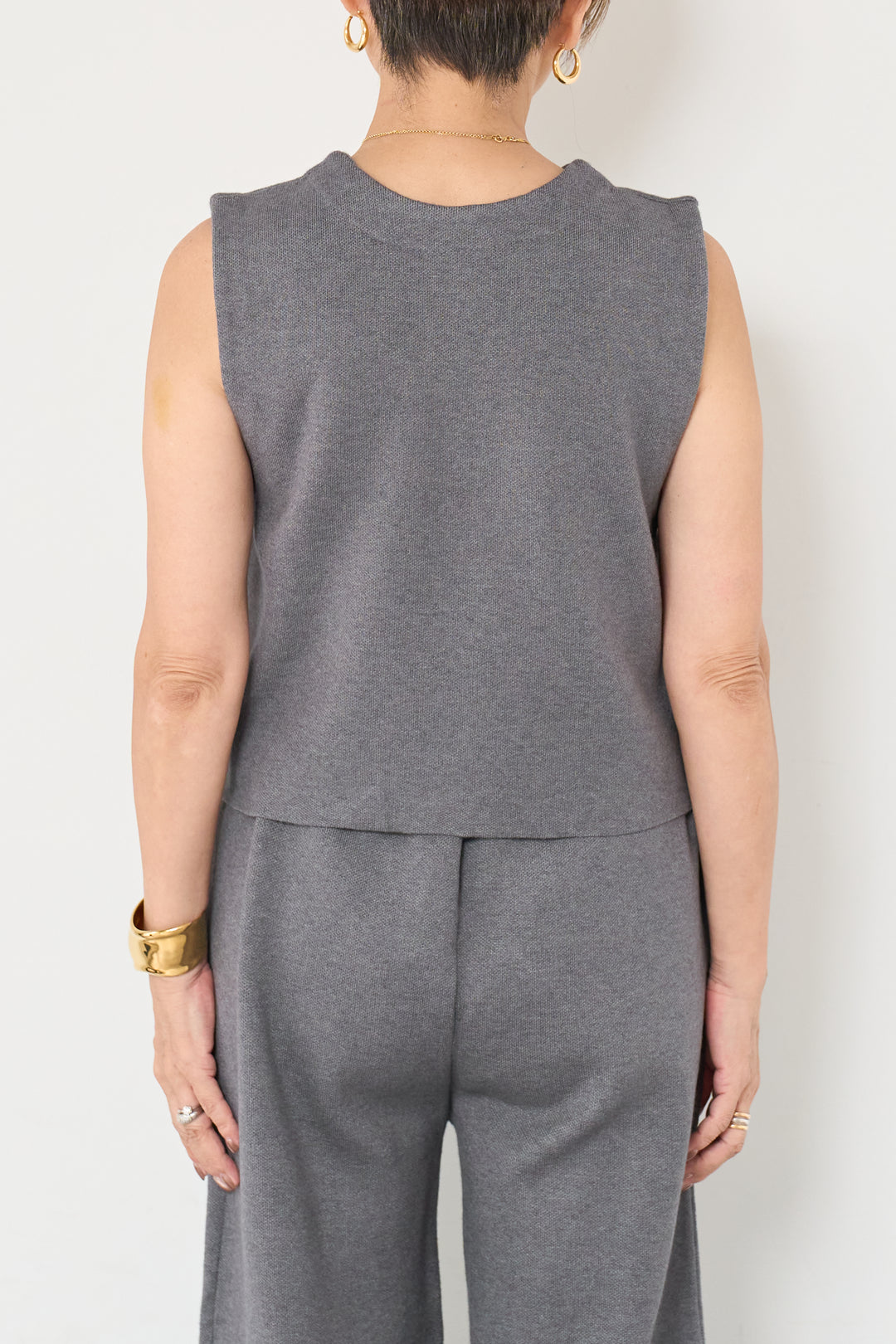 ジップベストニット＋ニットパンツ