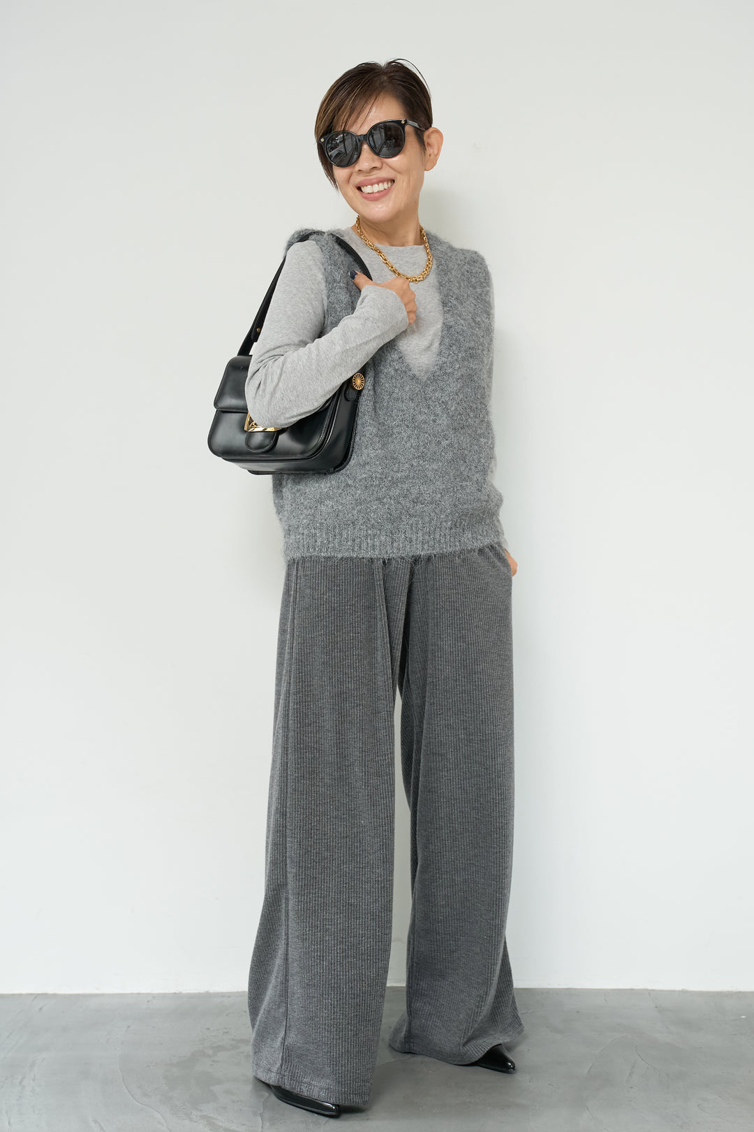 コットンモダールロングTシャツ