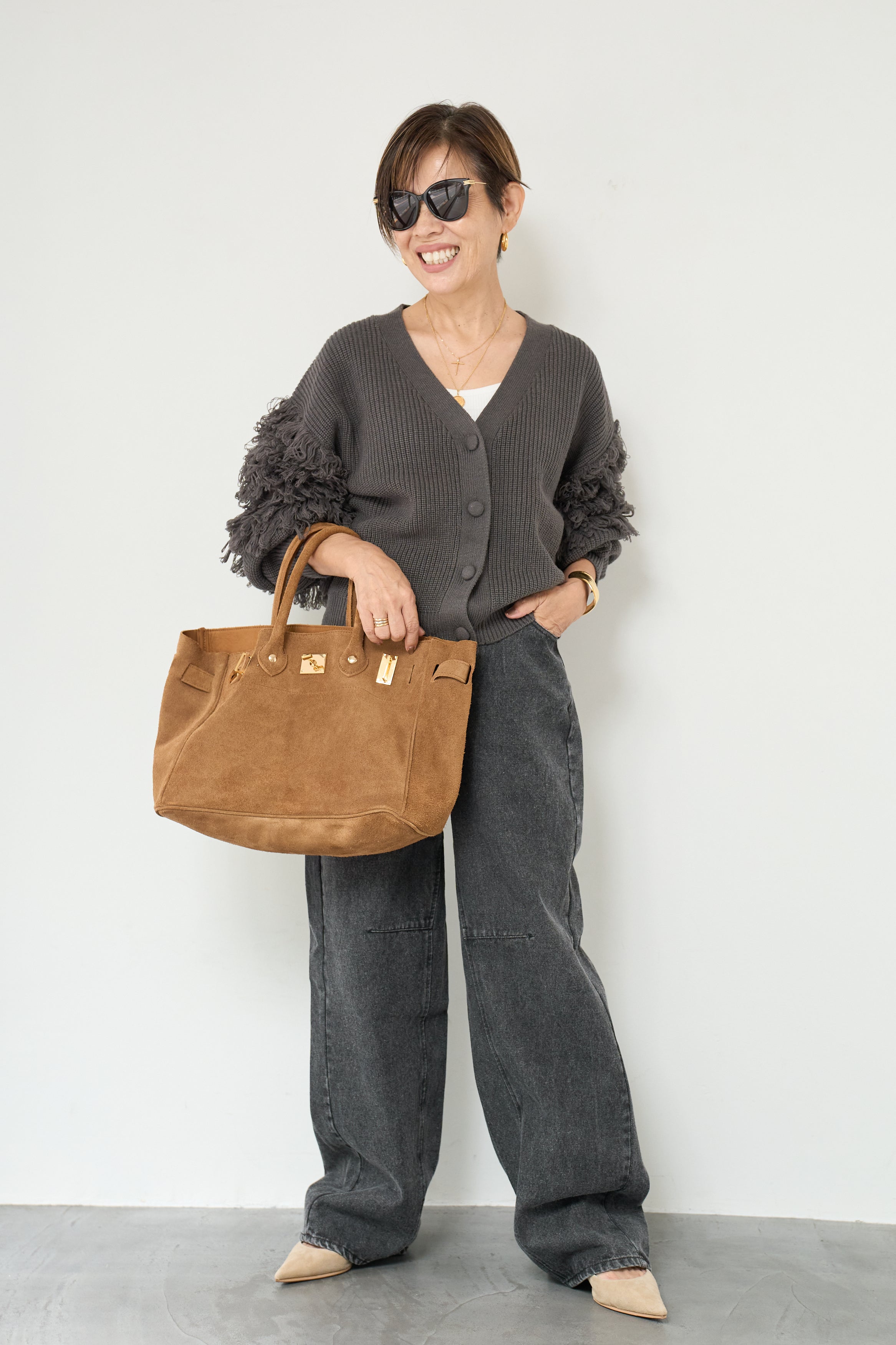 UNITED ARROWS ループフリンジオーバーニットカーディガン ループフリンジニットカーディガン – plusotoha