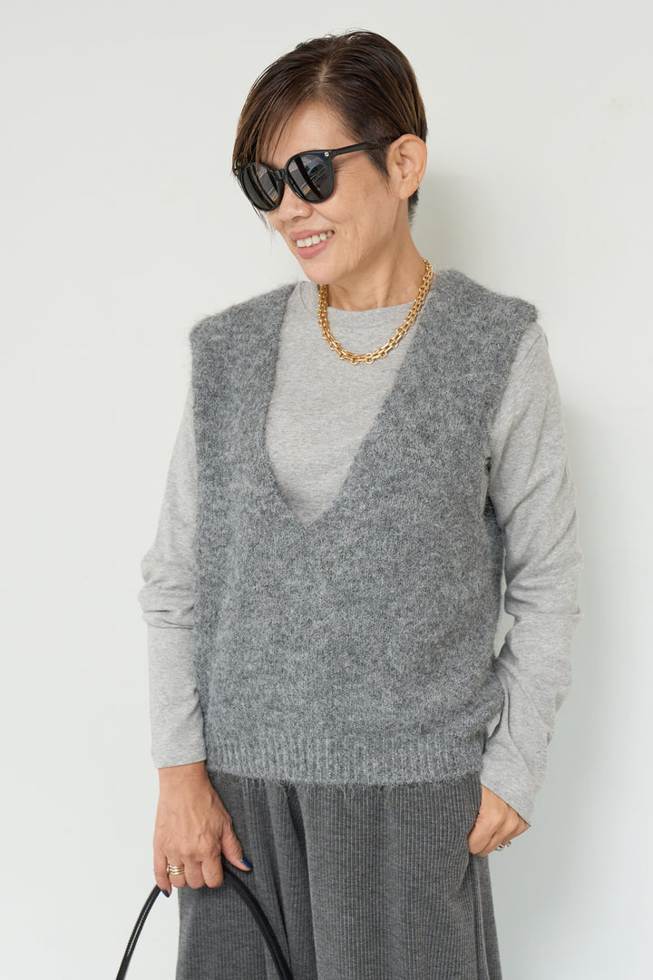 コットンモダールロングTシャツ