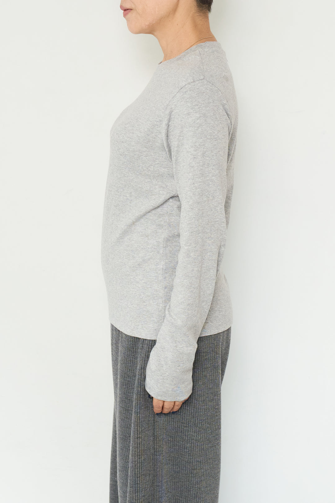 コットンモダールロングTシャツ