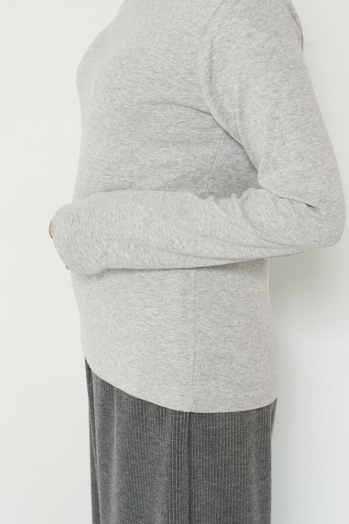 コットンモダールロングTシャツ