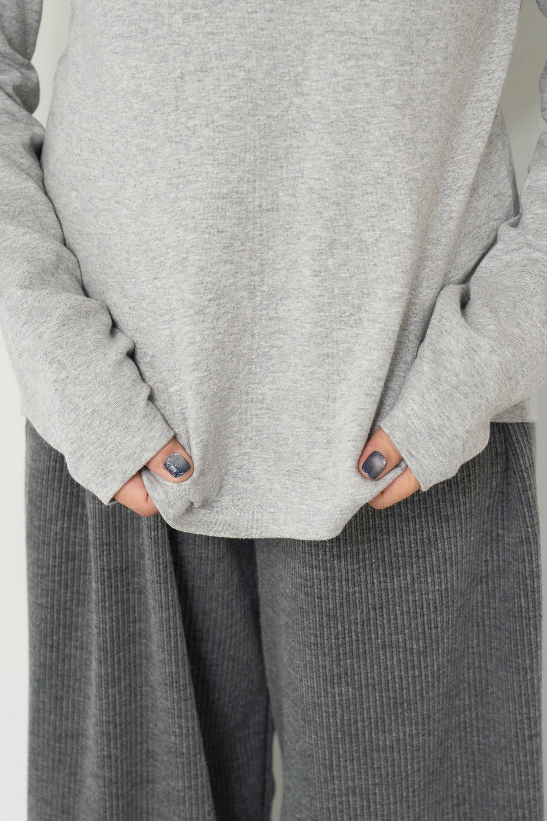 コットンモダールロングTシャツ