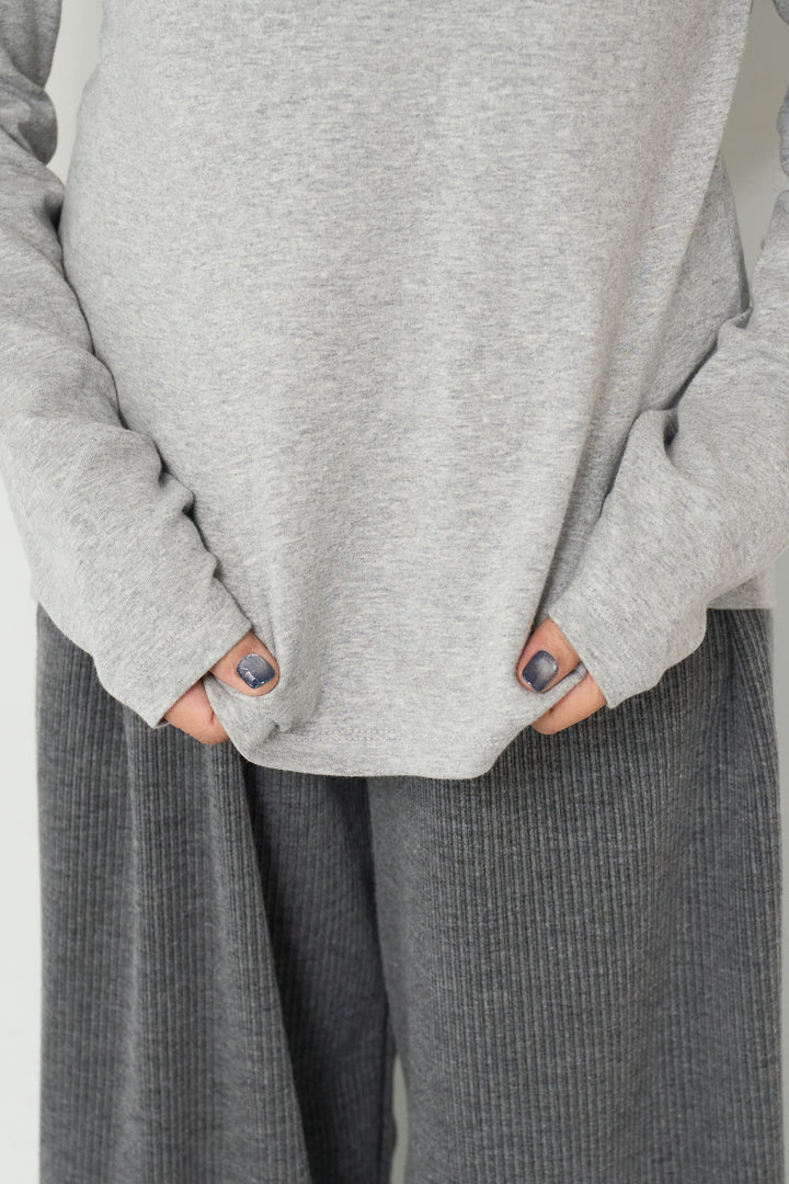 コットンモダールロングTシャツ