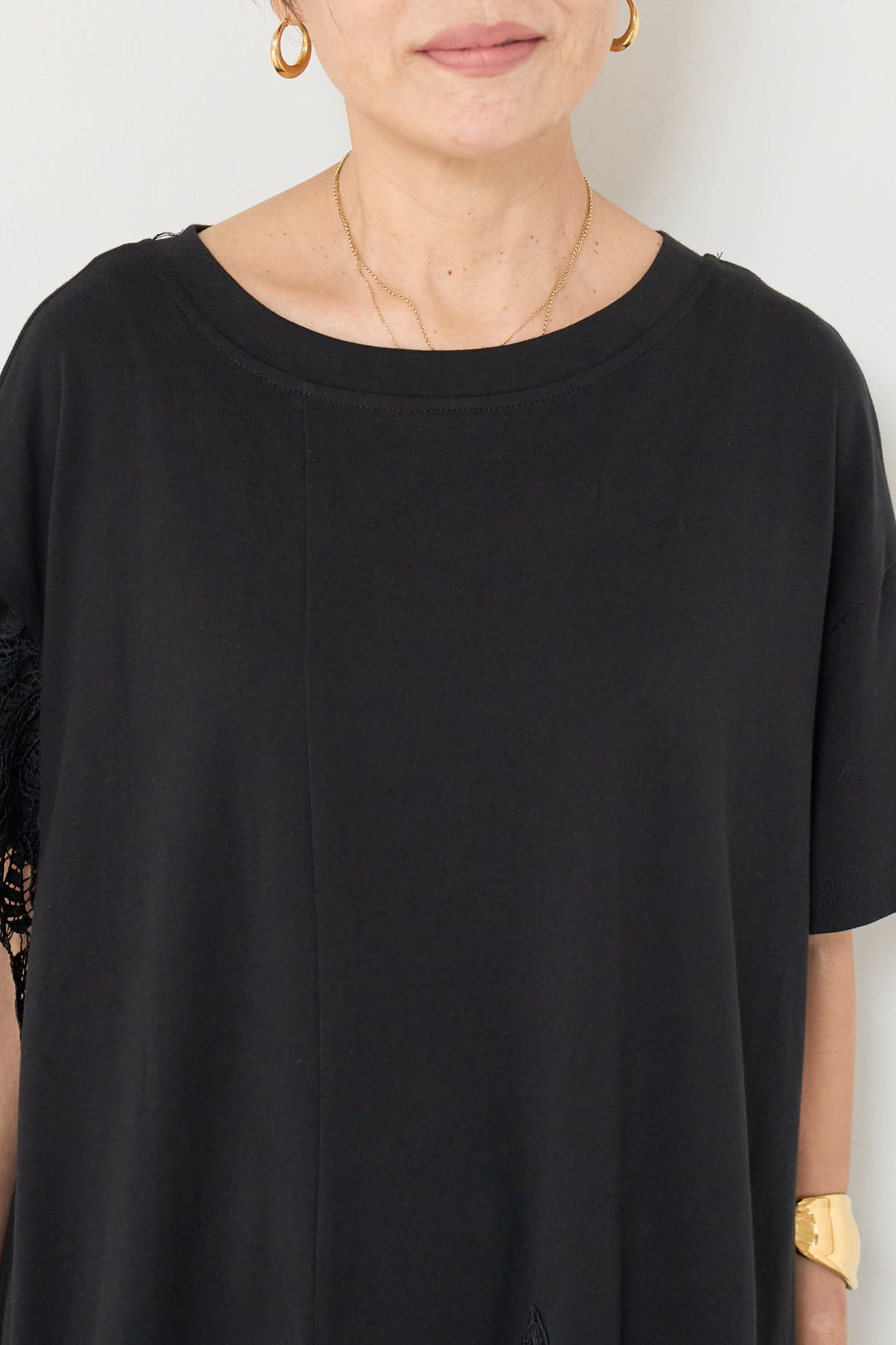 裾レースアシメカットソー