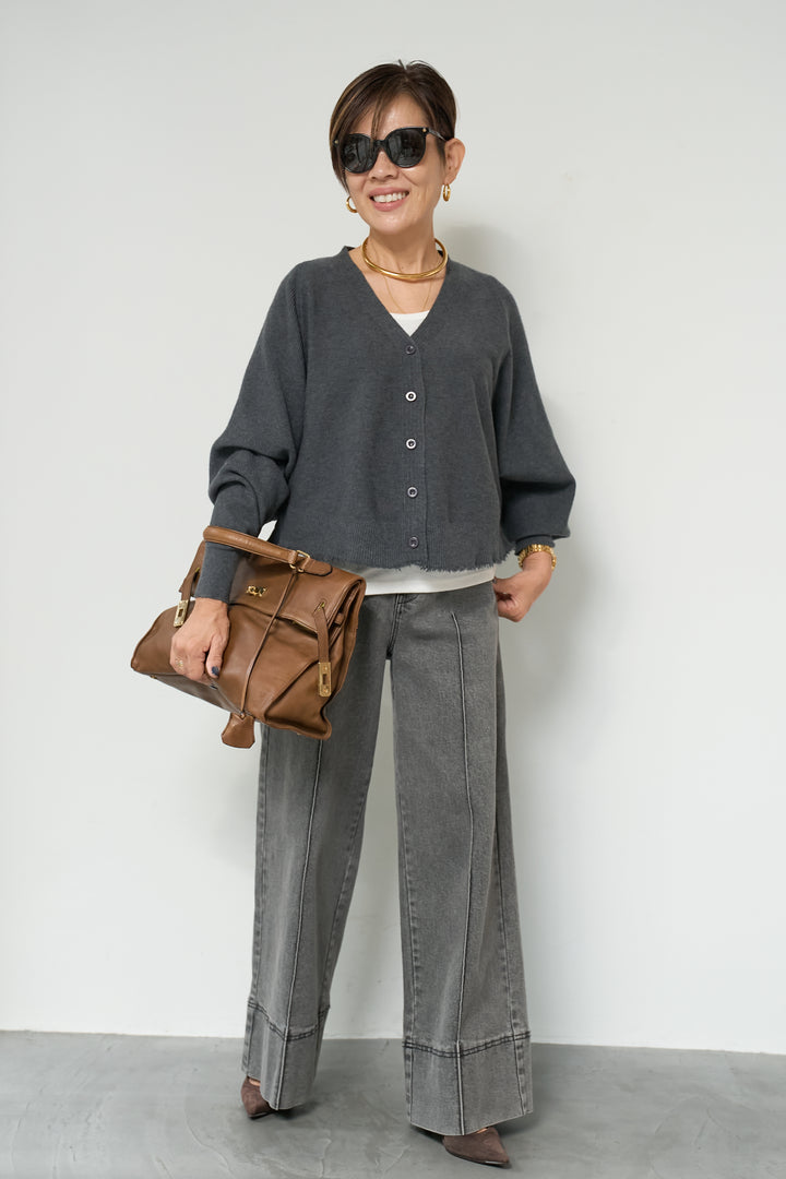 ダメージカットカーディガン