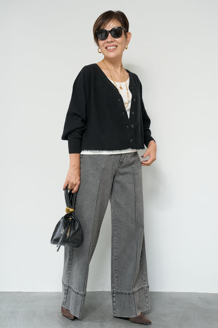 ダメージカットカーディガン