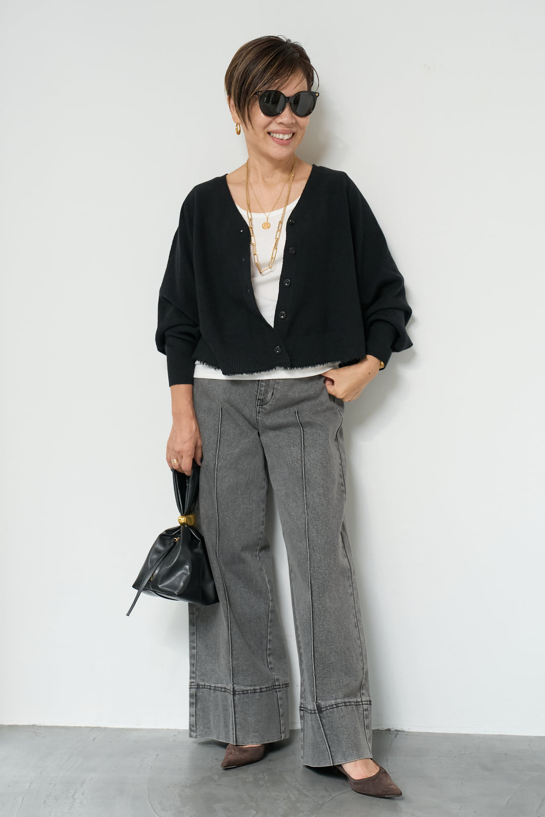 ダメージカットカーディガン