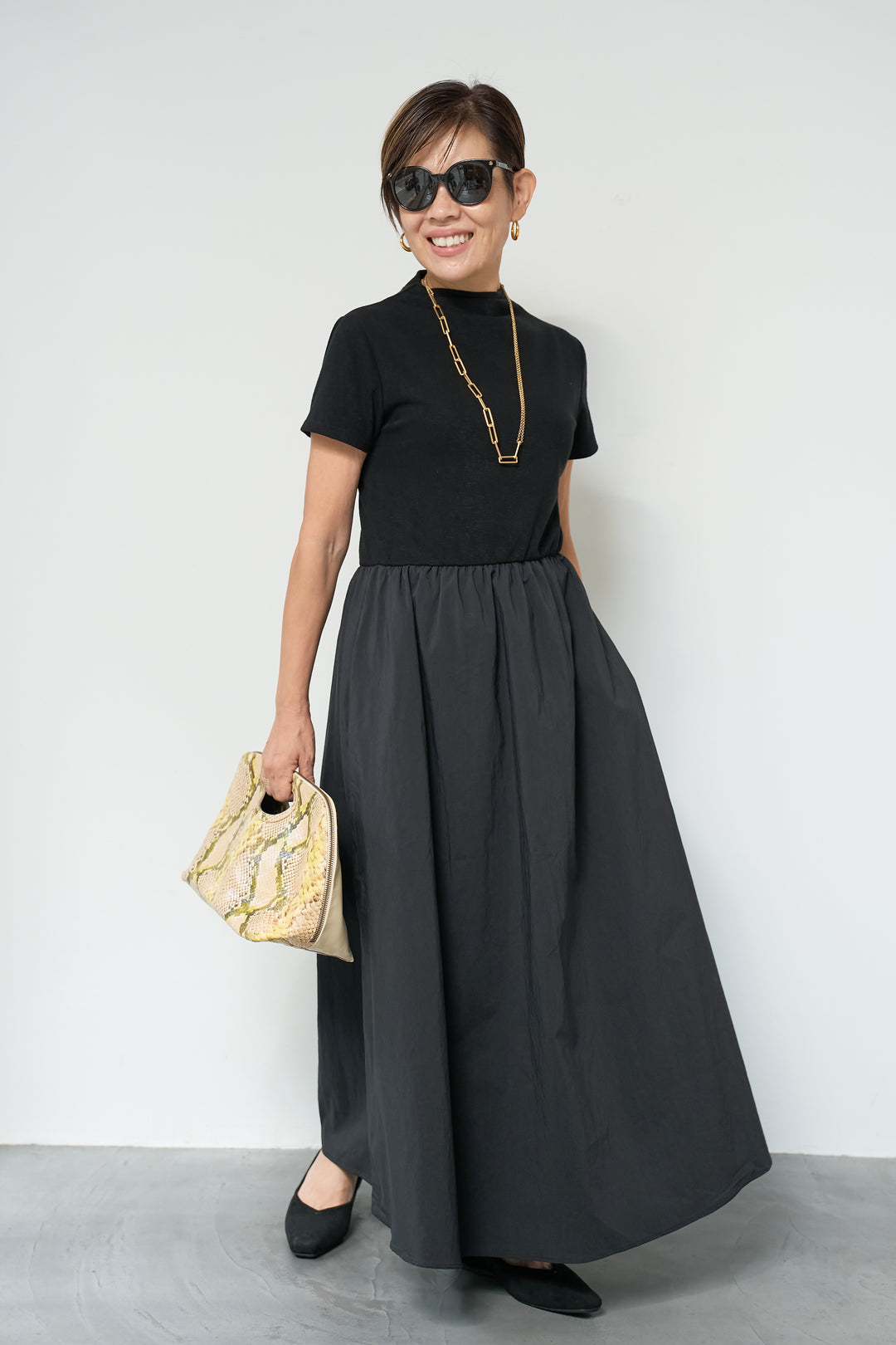 布帛切替ワンピース