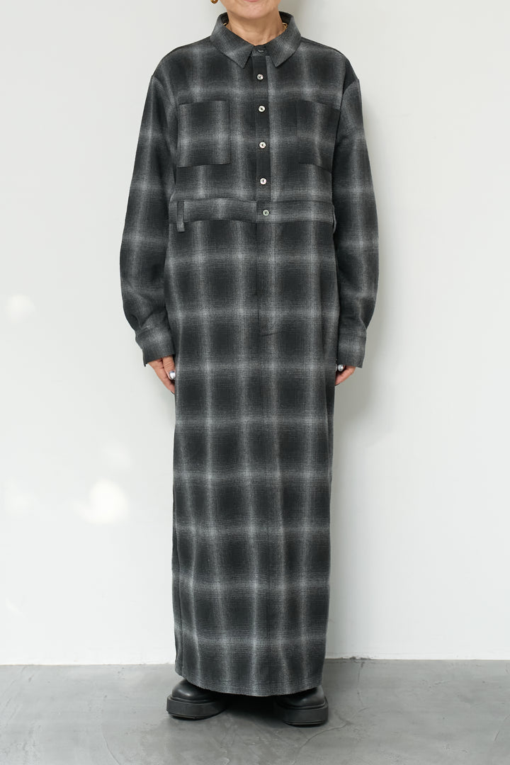 チェックシャツワンピース