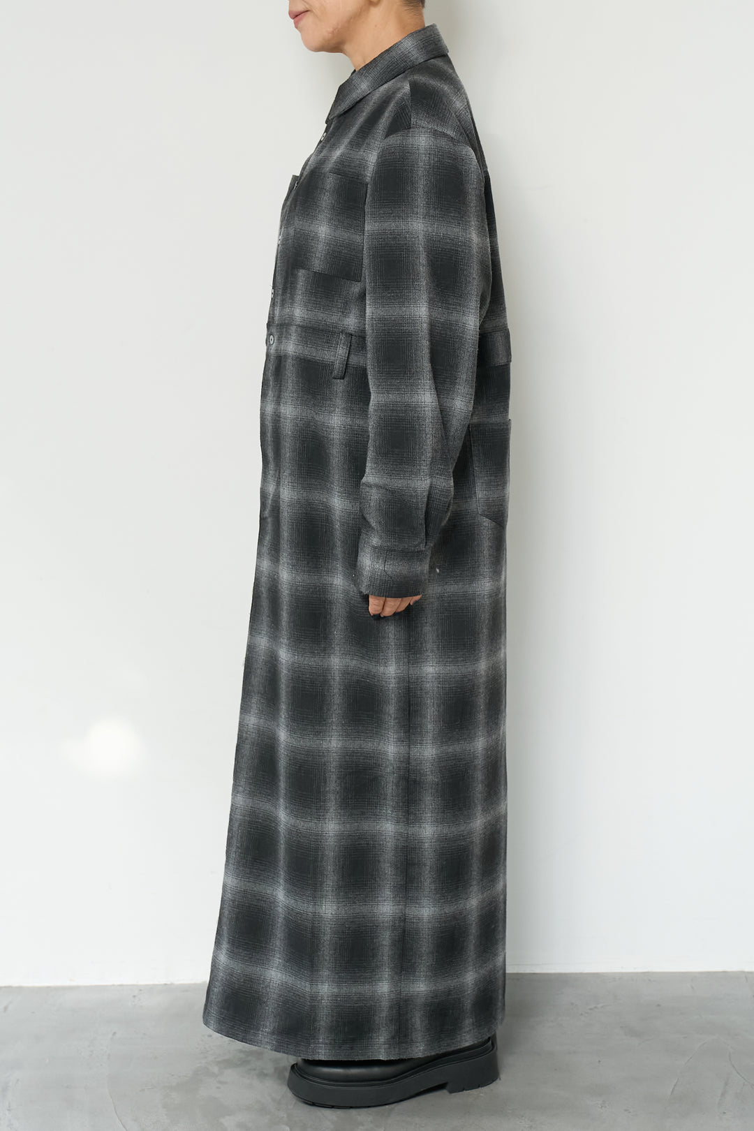 チェックシャツワンピース