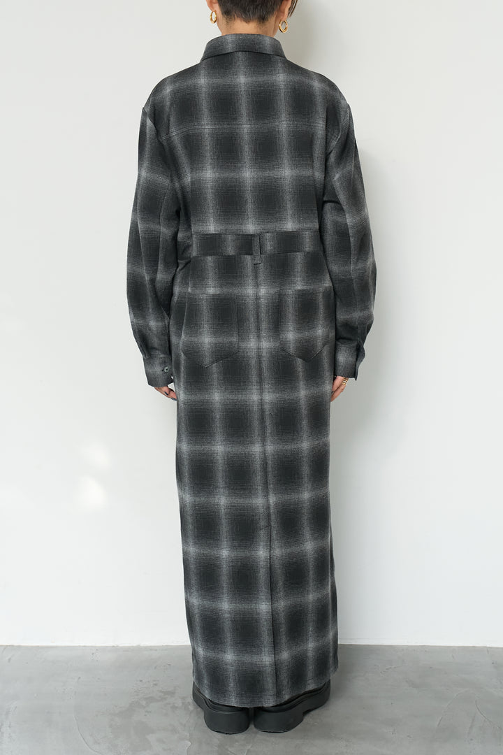 チェックシャツワンピース