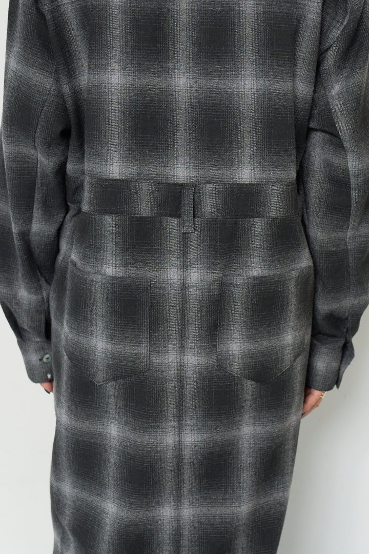 チェックシャツワンピース