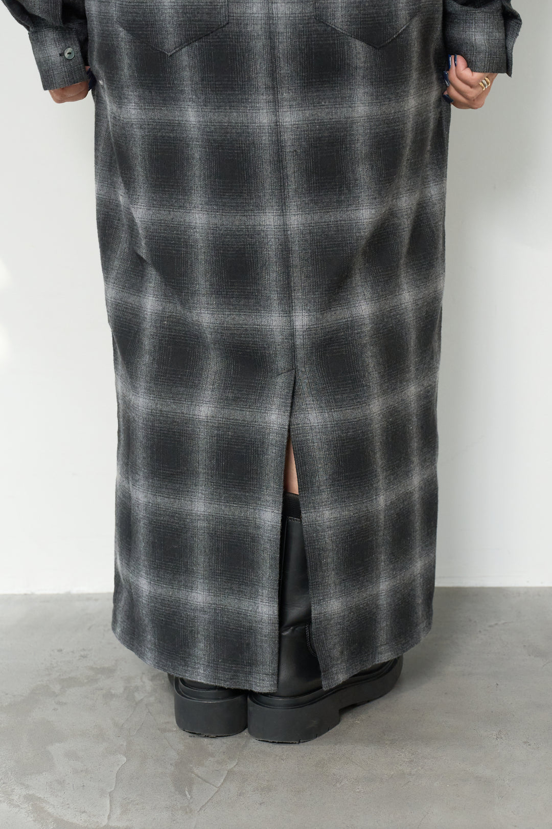 チェックシャツワンピース