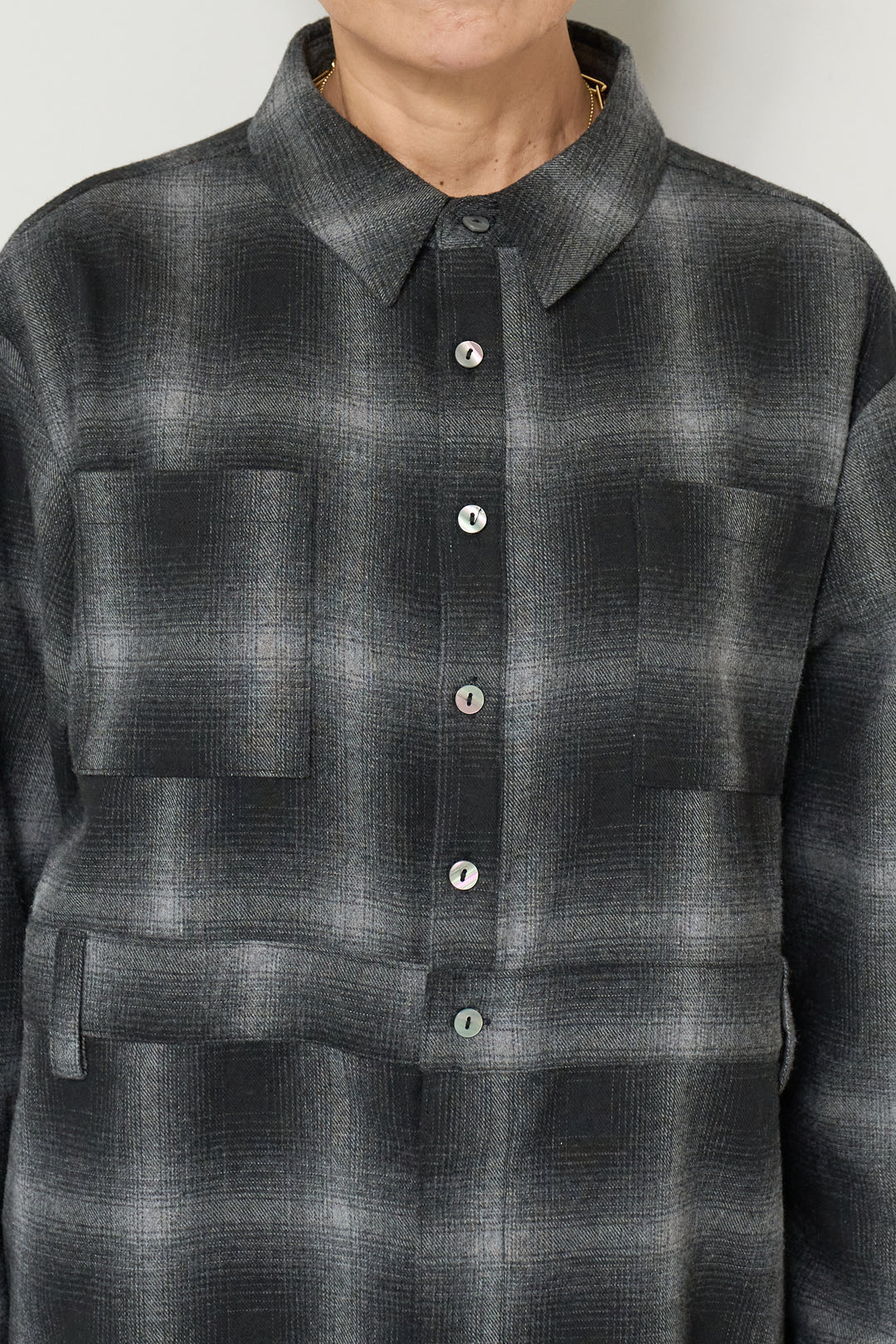 チェックシャツワンピース