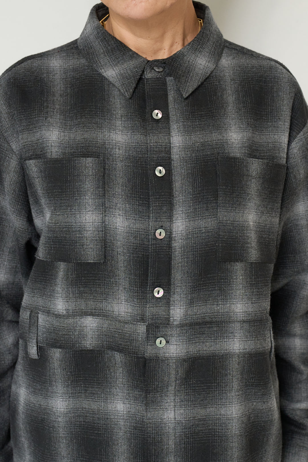 チェックシャツワンピース