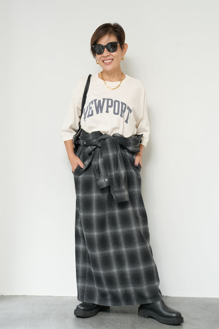 チェックシャツワンピース