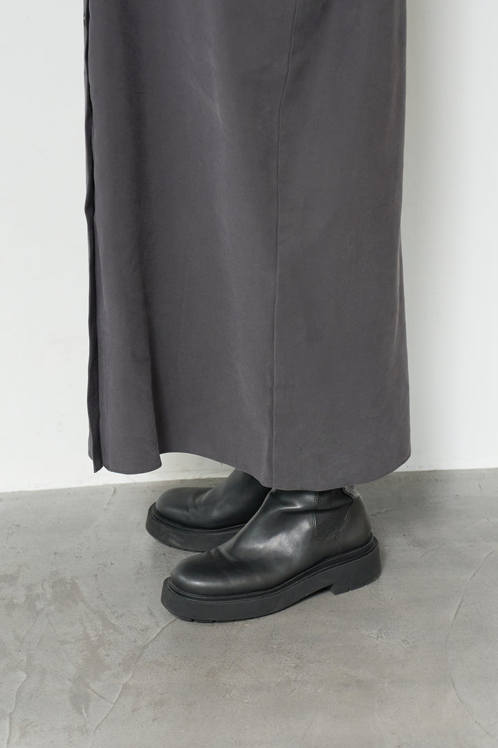 スカーフ巻きシャツワンピース