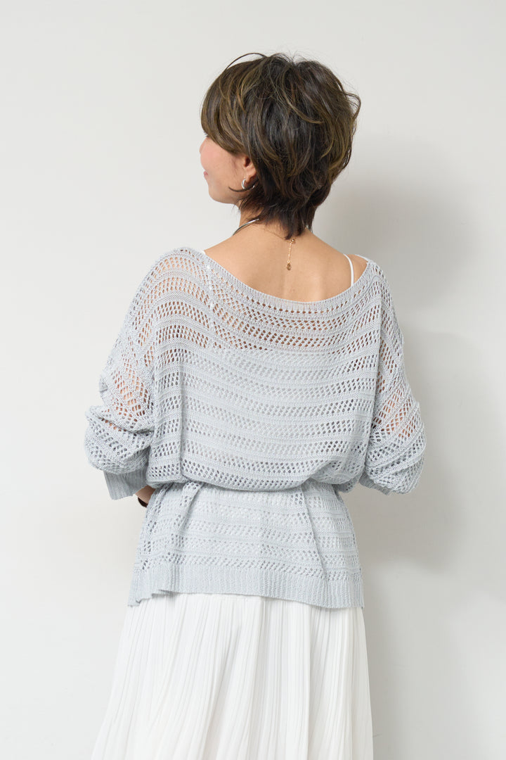 【4点セット】メッシュニット+セミシアースカートセットアップ