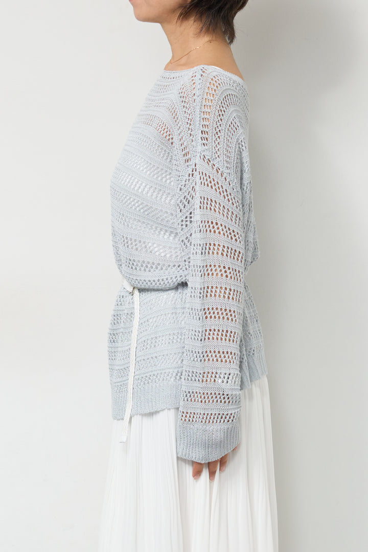 【4点セット】メッシュニット+セミシアースカートセットアップ