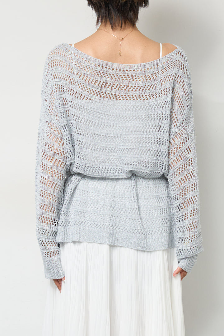 【4点セット】メッシュニット+セミシアースカートセットアップ