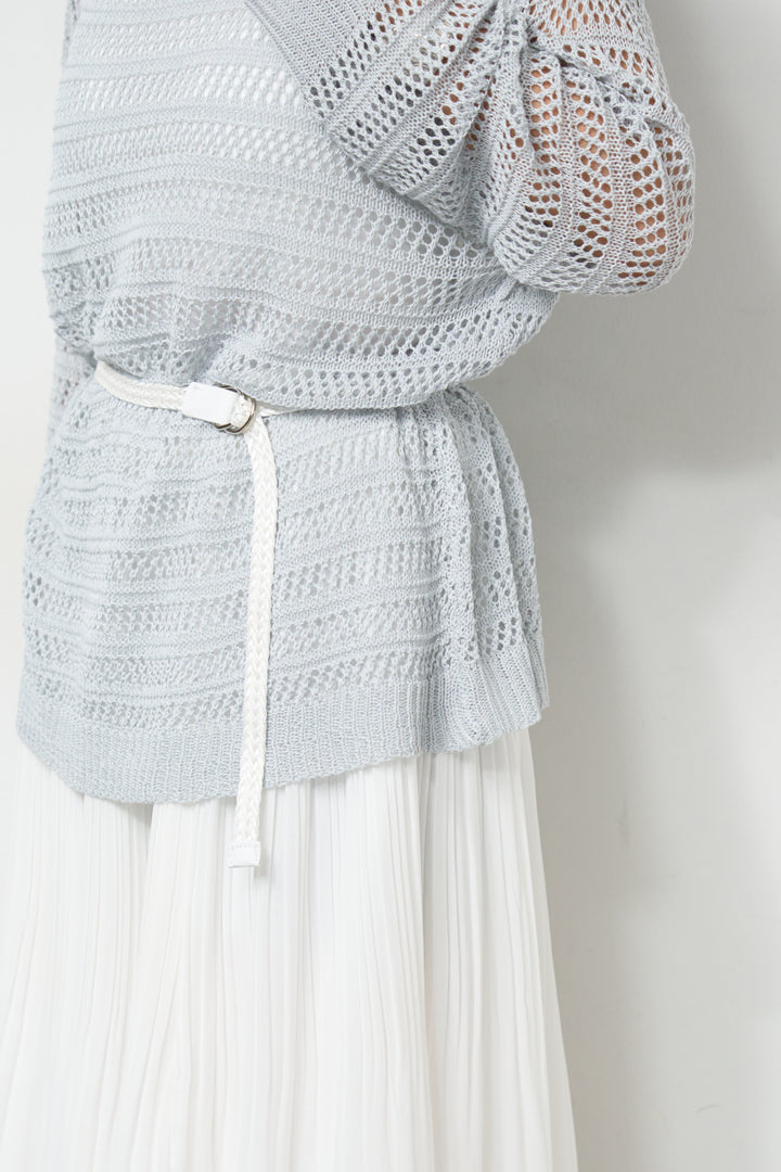 【4点セット】メッシュニット+セミシアースカートセットアップ