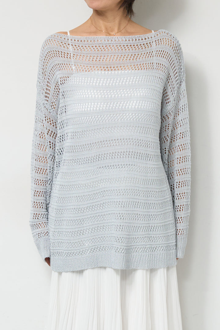 【4点セット】メッシュニット+セミシアースカートセットアップ