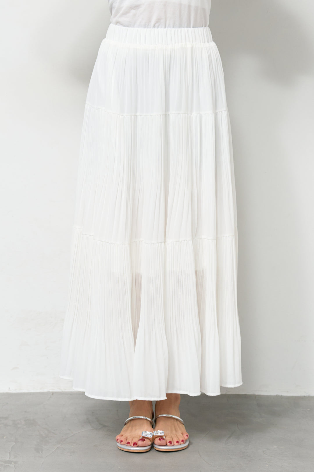 【4点セット】メッシュニット+セミシアースカートセットアップ