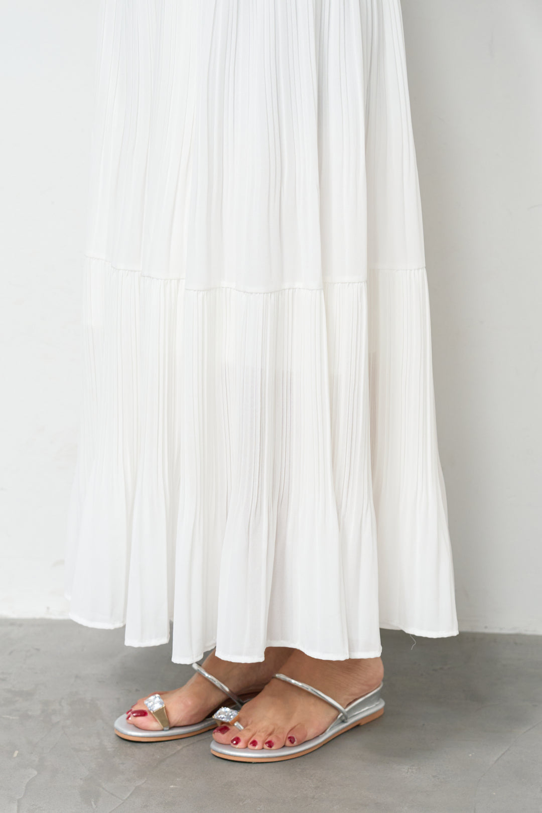 【4点セット】メッシュニット+セミシアースカートセットアップ