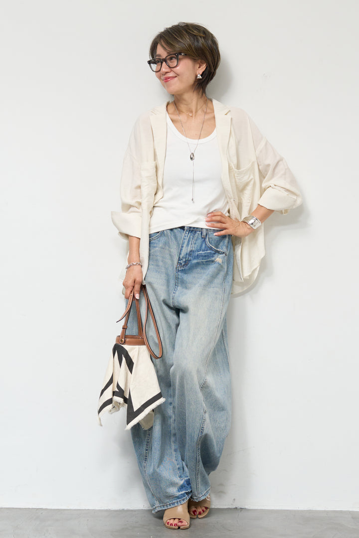 シアーシャツジャケット