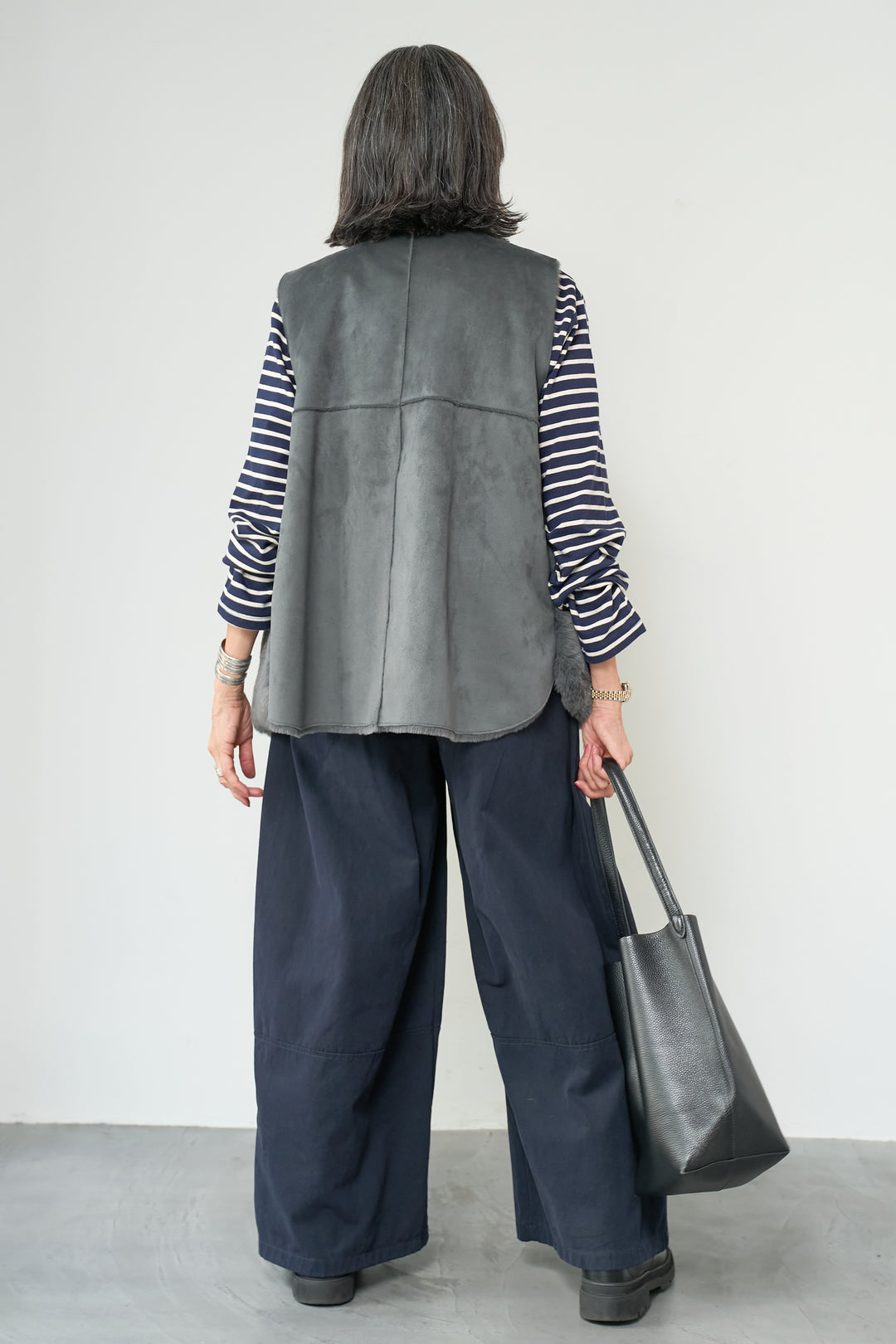 エコファー×ムートンチュニックベスト