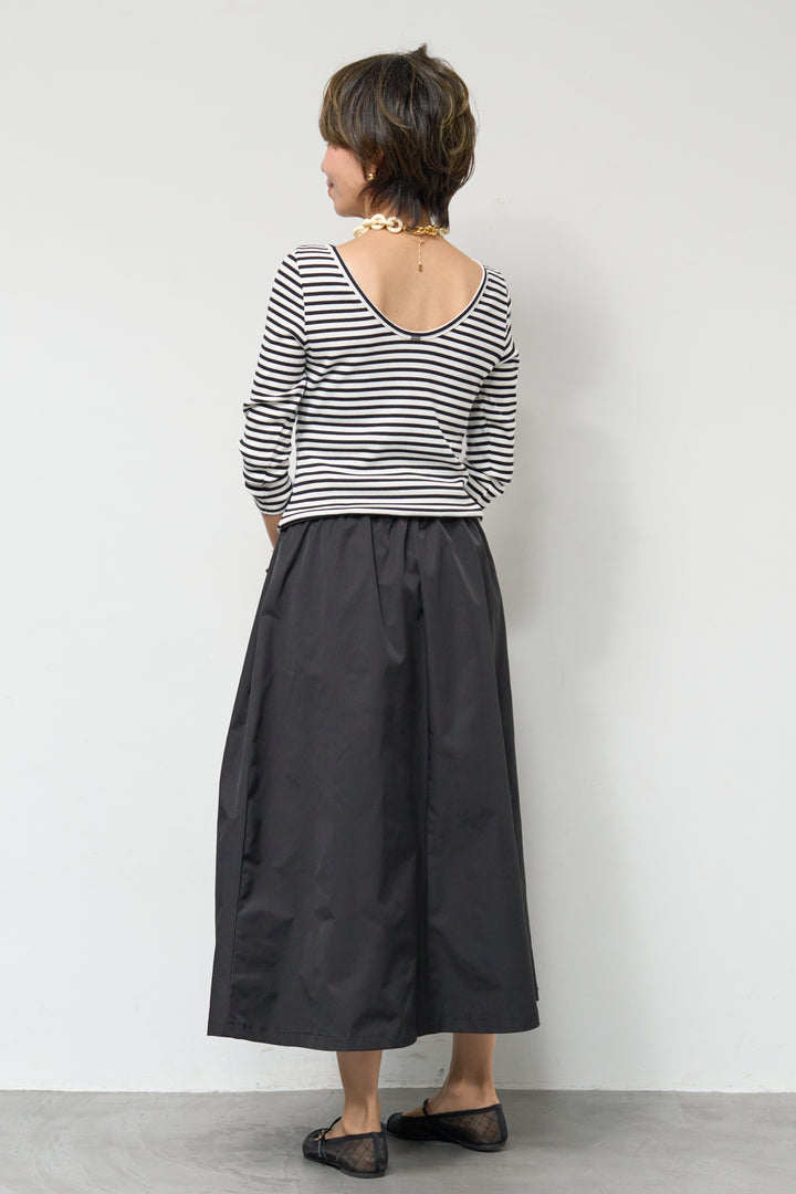 バックUネックボーダーカットソー