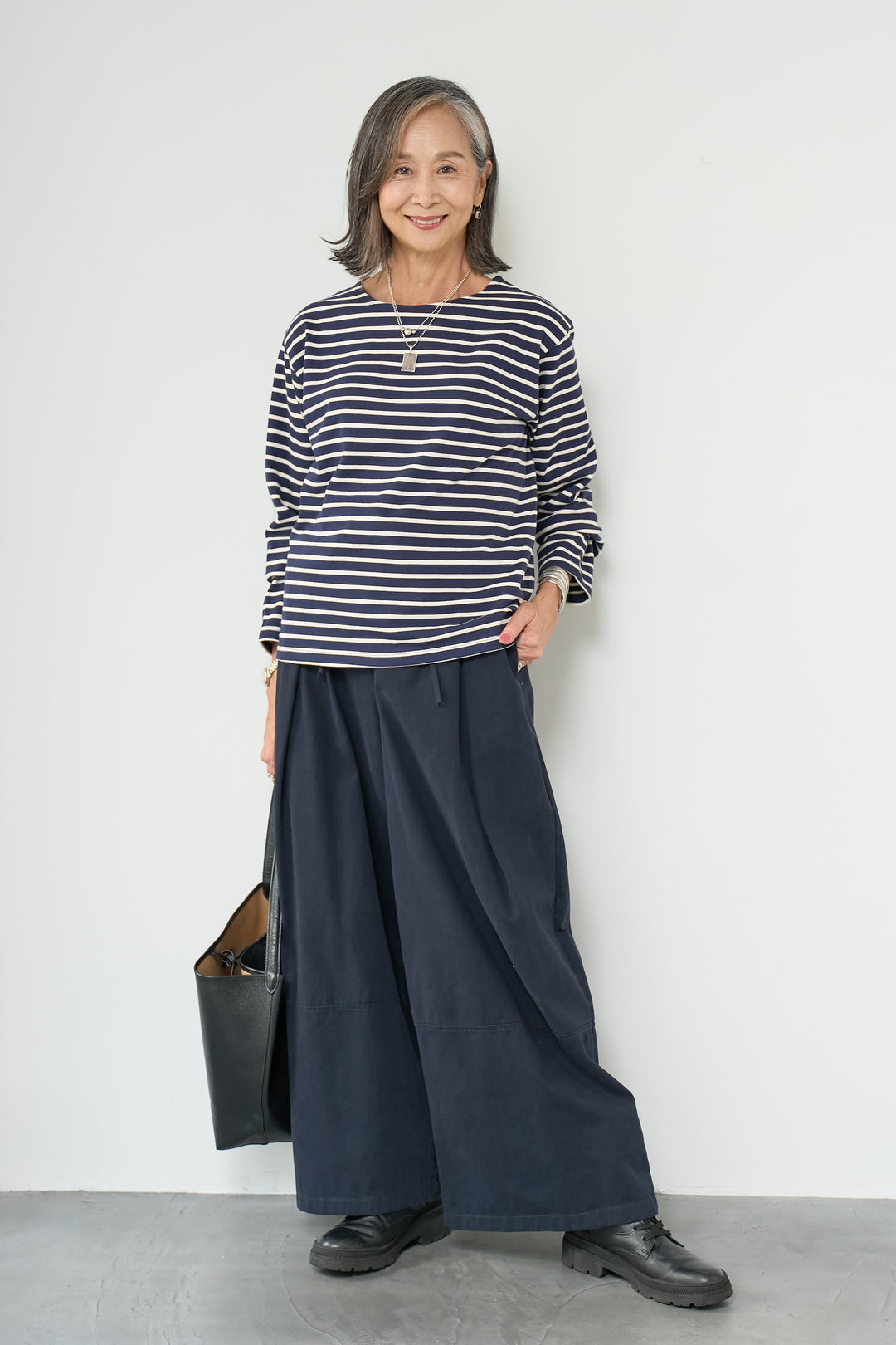 ボーダーカットソー