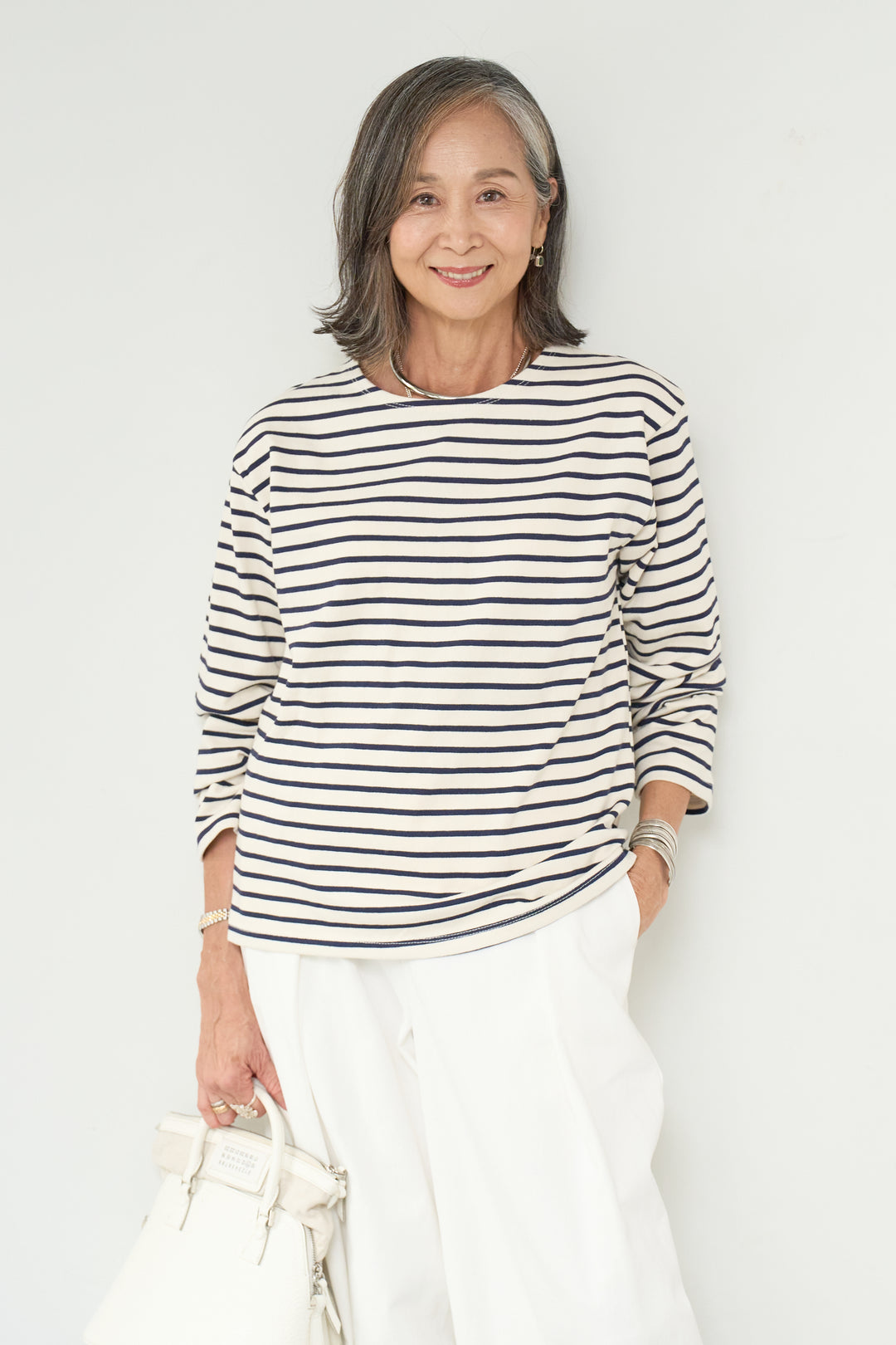 ボーダーカットソー