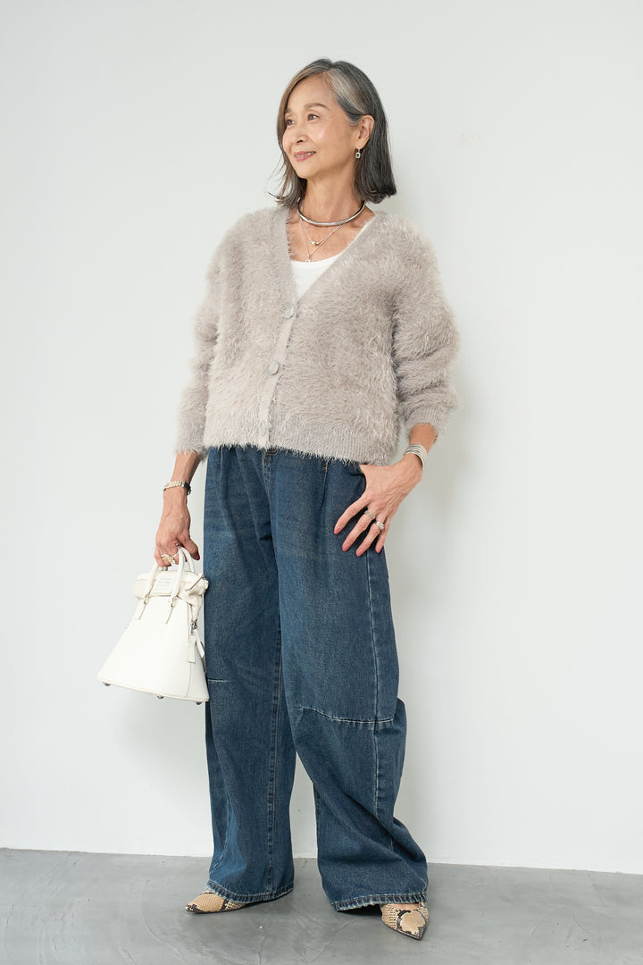 シャギーニットカーディガン