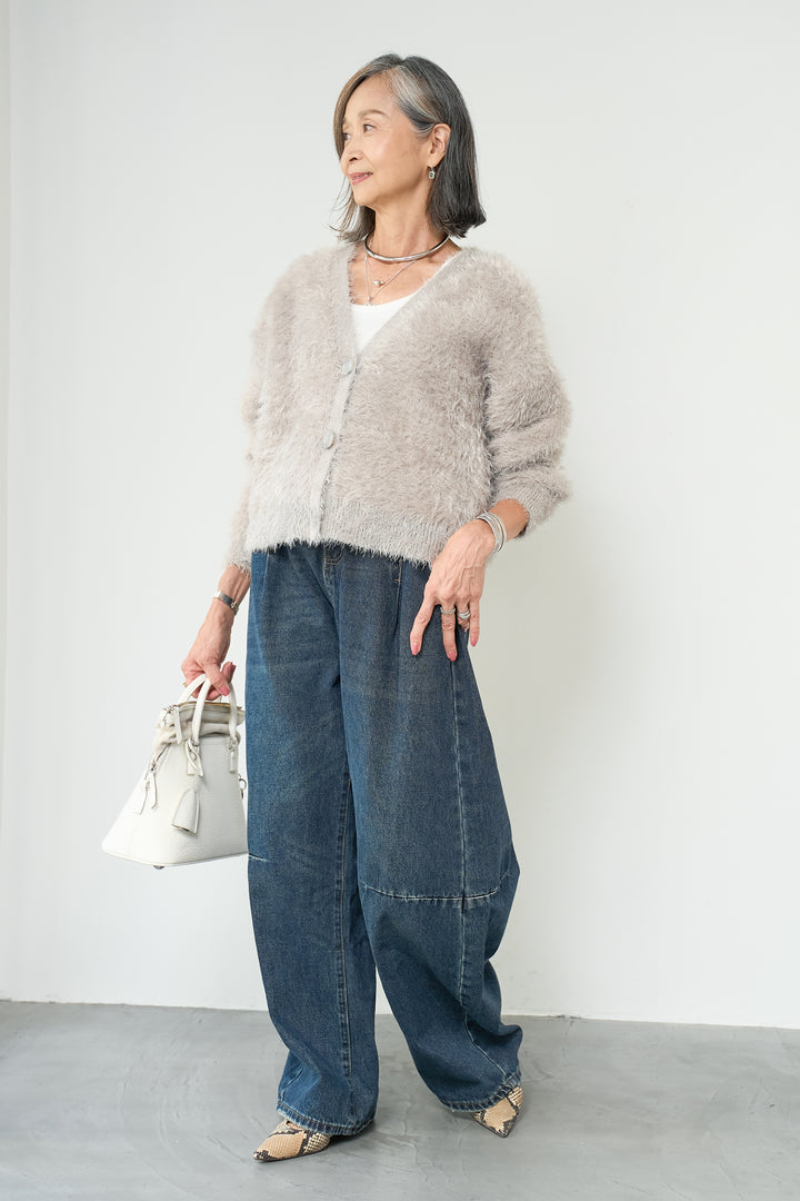 シャギーニットカーディガン