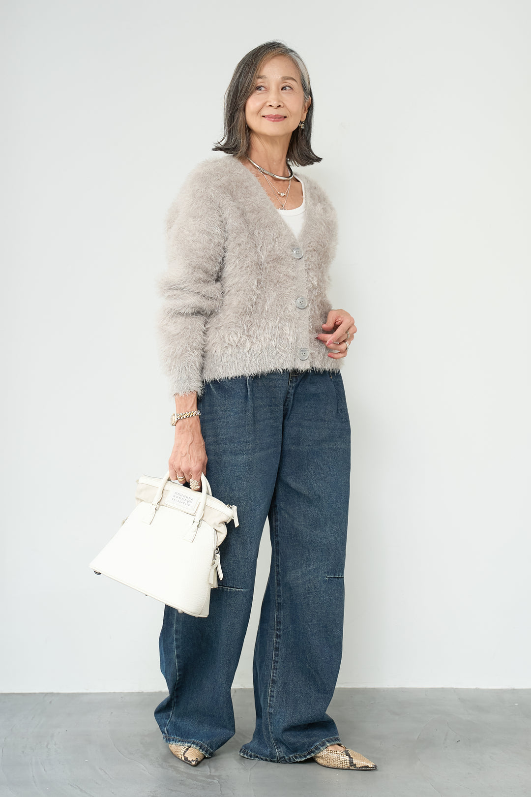 シャギーニットカーディガン