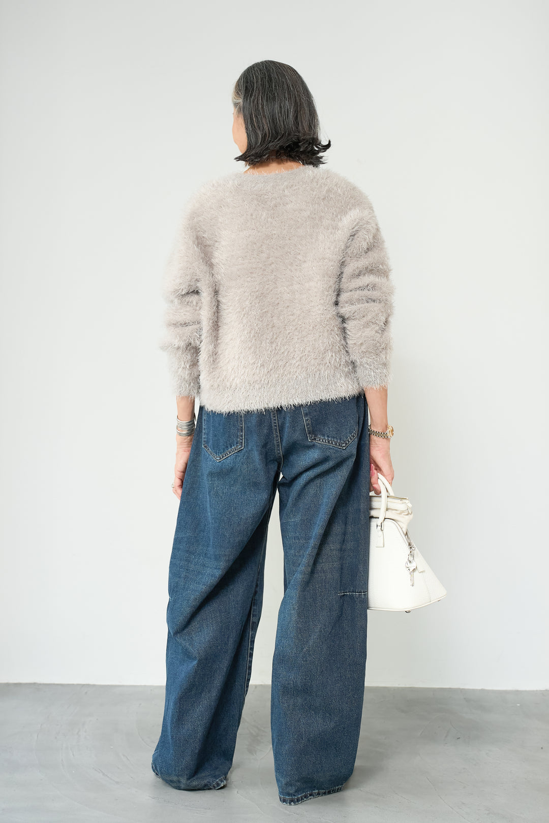 シャギーニットカーディガン