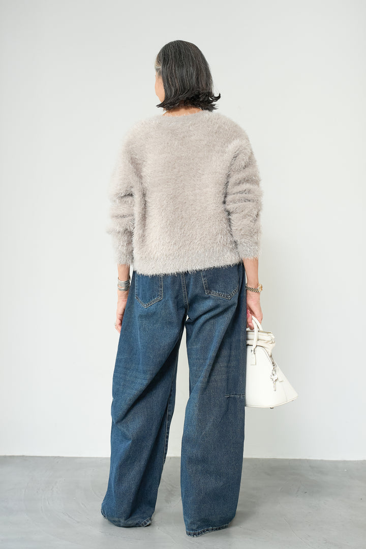 シャギーニットカーディガン