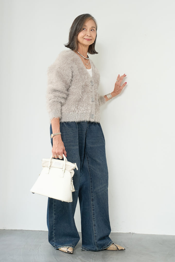 シャギーニットカーディガン