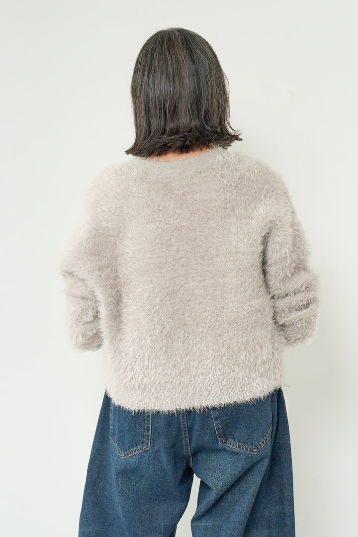 シャギーニットカーディガン