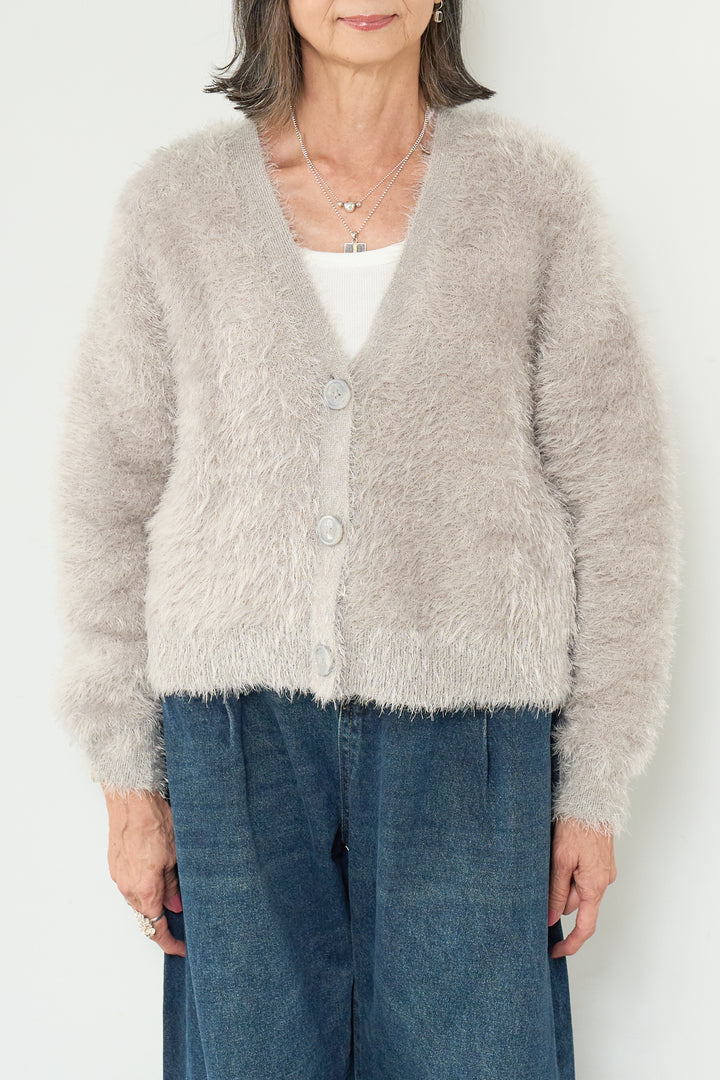 シャギーニットカーディガン