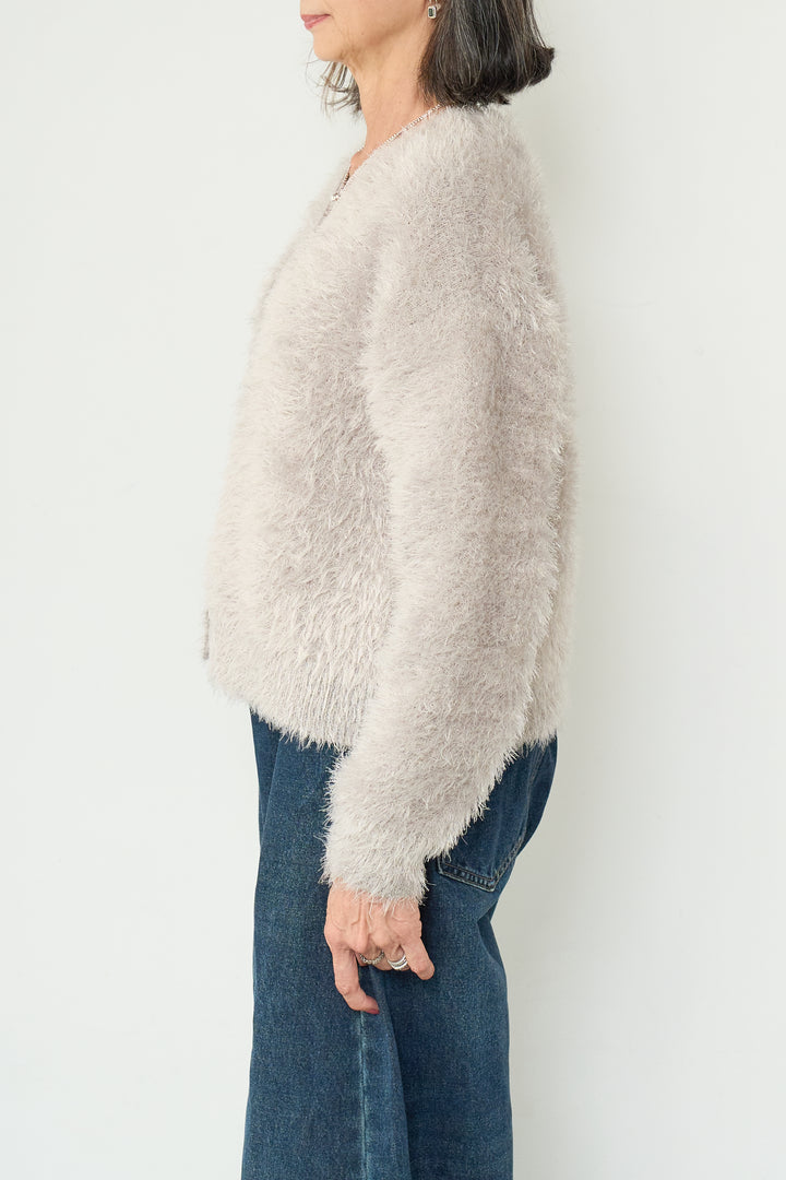 シャギーニットカーディガン